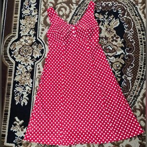 Polka Dot Mini Dress Pinup Girl 1960s Minnie Mouse Disney Vintage Retro